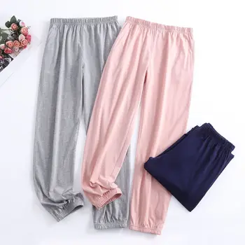 Пролет-лято най-новите дамски потници тънки гамаши от чесаного памук, Ежедневни домашни панталони, дрехи за сън, Пижамные панталони за жени