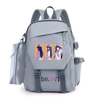 Пътна чанта Oshi No Ko Ai Hoshino Аниме Училище раница, Чанта за момичета Чанти за момчета Ученическа раница Mochila Чанта за лаптоп