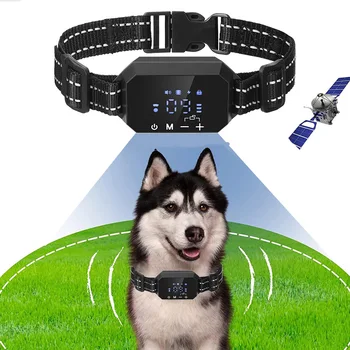 Радиус на действие 3280 Фута GPS Външно Безжично електронно Огради за домашни любимци Електрическа Система за Дресура на кучета Умен Виброударный нашийник за кучета