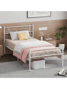 Рамки за две легла с таблата Метална платформа от тежка рамка от стоманени рейки Основата на матрака под леглото Рамка на легло за съхранение