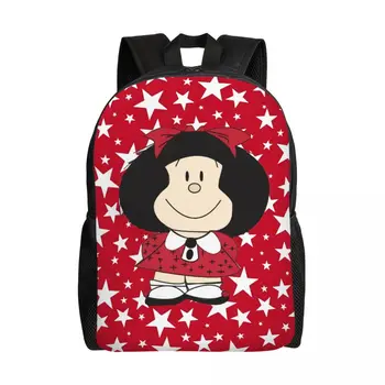 Раници с анимационни герои Kawaii Mafalda за мъже и жени, чанта за книги за студенти, подходящи за 15-инчов лаптоп чанти с аниме