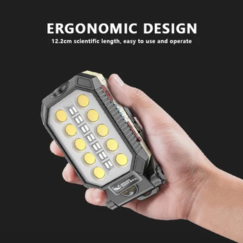 Регулируема преносим походный фенер USB, многофункционален работен лампа, нощна светлина, led фенерче, водоустойчива акумулаторна батерия