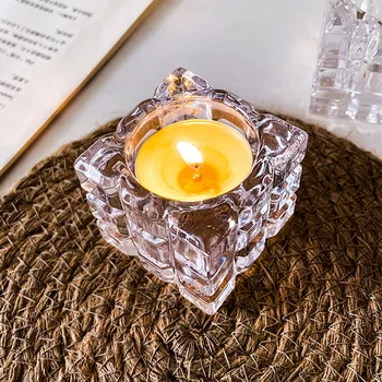 Свещник от Кристално Стъкло В стил INS Европейското ретро-Романтична Обстановка За Вечеря на Свещи в Прозрачна Свещник