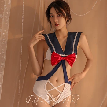 Секси студентски костюм, комплект от две части, страстен моряк на fortune костюм, пола JK за колеж, забавно бельо, един обект за раздаване