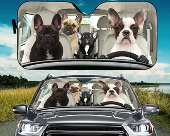 Семейството на френски булдог, Управление на Автомобилен сенника, Автоматичен Козирка За Кучета, Авто Автоматично Козирка От слънцето, Предното стъкло на колата, автоаксесоари, любители на кучета