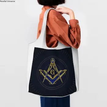 Символ на Масонского уроки, Чанти за пазаруване, Дамски чанти-тоут, Масонски Платно, чанти за купувачите, чанти голям капацитет