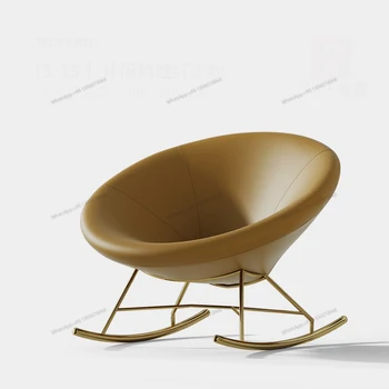 Скандинавски люлеещ се стол, модерно лесно луксозно домашно кресло за отдих, стол за почивка, интернет-знаменитост, стол-яйце