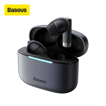 Слушалки Baseus E9 TWS Bluetooth 5.3, безжични слушалки ENC, 4-микрофон, HD-предизвикателство, 30 часа живот на батерията, безжичен зареждане