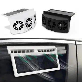 Слънчев авто фен-хладни, вентилационна (противовакуумна) канална радиатор, 3 глави за ароматизация на въздуха, Движение, Автомобилни Аксесоари, Вентилатор I9I3