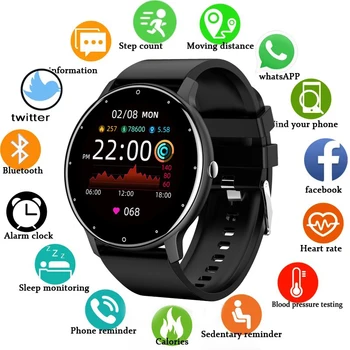 Смарт часовници за мъже и жени, спортни часовници за фитнес със сензорен екран, IP67, водоустойчива, Bluetooth за Android, IOS, Умни часовници за мъже
