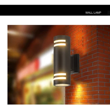 Стенен лампа за верандата Сегашното алуминиево стенни лампи за Вътрешно осветление Нагоре и надолу, стенни тела от Външен Водоустойчив Градински led монтиран на стената лампа