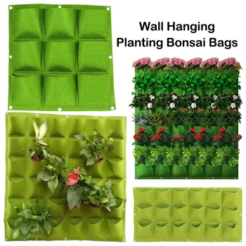 Стенен чанти за засаждане на Бонсай Няколко размера няколко спецификации Вертикална подвесная чанта за отглеждане на цветя и зеленчуци