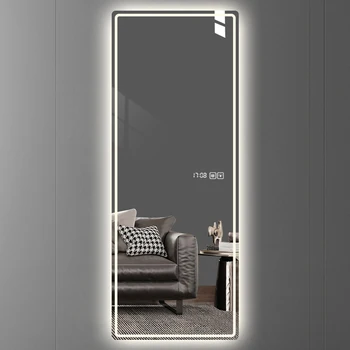 Стенно огледало за спалня с Led Осветление, на Корейското Модерно Естетическо Огледало в цял ръст, рамка, която рамка, Украса спални Espelho Grande Para Quarto