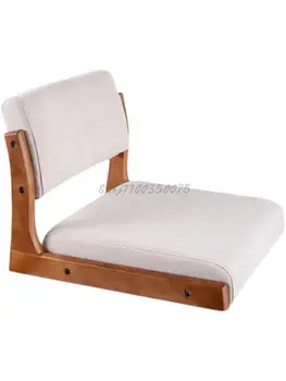 Стол-легло Седалка Татами, на Стол с облегалка в японски стил, Легло с еркер от масивна дървесина, Японски стол в стаята, стол без крака