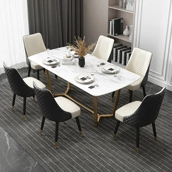 Столове за трапезария в скандинавски стил, подвижни битови хотелски столове от масивно дърво, Ресторант за отдих, проста кожена централизирана мебели