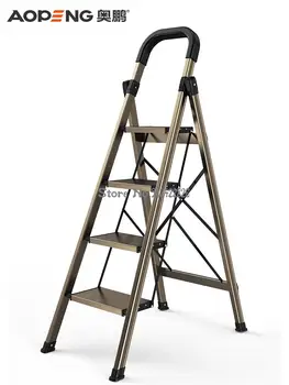 Стълба алуминиева сплав, домакински удебелена сгъваема телескопична многофункционална стълба за малки сгради, стълбище в коледна елха