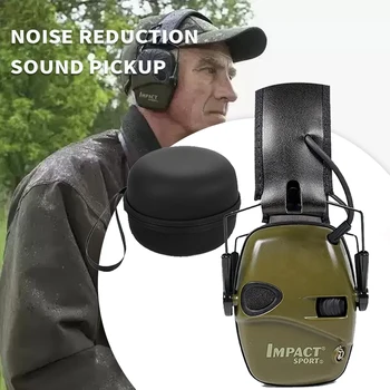 Тактически електронни слушалка за стрелба с лък, Шумоподавляющие слушалки, слушалки за защита на слуха, Сгъваема слушалки с чанта