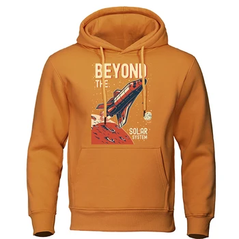 Тениска Beyond The Solar System Rocket Launching, Мъжки Удобен Памучен Тениска, Забавен Топ Голям Размер, Памучен Мека Тениска За Мъже