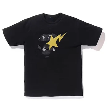 Тениска Y2K, градинска дрехи, хип-хоп Звезда, Памучен тениска с графичен принтом, тениска Оверсайз с кръгло деколте, Мъжки и Женски Нови готически блузи с къс ръкав