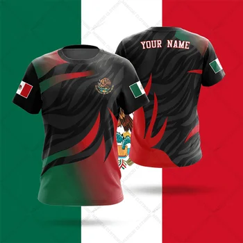 Тениски с образа на Огъня по поръчка в Мексико, Лятна Ежедневни градинска дрехи, Мъжки Модни Свободни тениски, Блузи с къси ръкави за момчета Оверсайз 6XL