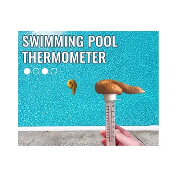 Термометър за летния басейн с какашками, забавен термометър за басейн, плаващ термометър за басейн с какашками и термометър за джакузи
