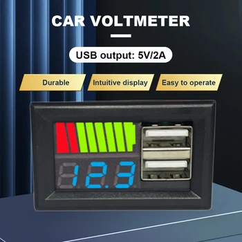 Тестер на напрежение за захранване на панела, Авто Волтметър с литиево-киселинна батерия, Индикатор за литиево-йонна батерия, измерител на капацитет