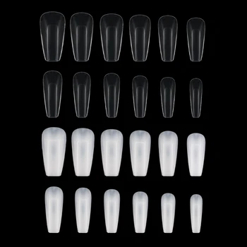 Типсы за нокти с пълно покритие, с аксесоари за маникюр, изкуствена удължен квадратен ноктите 504x E1YD