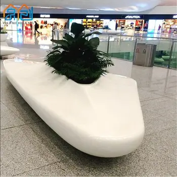 Точков стеклопластиковый търговски център седалка за отдих на летището в очакване на обществен отдих седалка за саксия