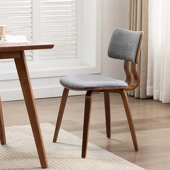 Трапезария стол от масивно дърво в скандинавски стил, стол за кухня, спалня, модерен минимализъм, уличен стол, сгъваема домакински мебели