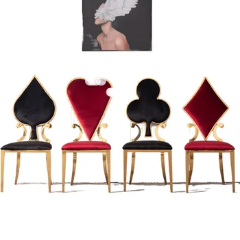 Трапезария стол от неръждаема стомана, Модерни Метални Трапезни столове за хотели, Модерен Домашен Лампа, Луксозно Кресло за преговори, мебели за всекидневна
