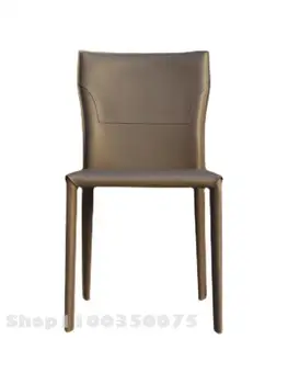 Трапезария стол с кожен гръб Модерна минималистична Трапезария стол с облегалка Nordic Home Минималистичен Стол за преговори за почивка Дизайнер