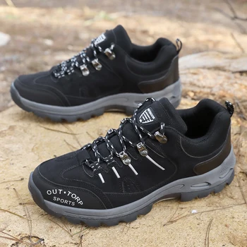 Улични мини мъжки туристически обувки, качествена износостойкая двойка треккинговых обувки, Удобни меки Zapatos Deportivos Есен-зима