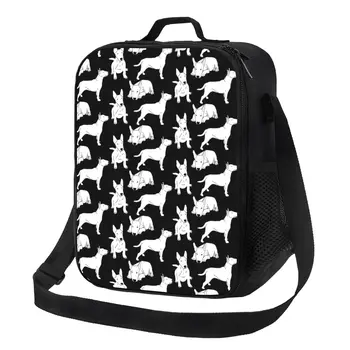 Утепленная чанта за обяд с изображение на куче-бик за жени, Термосумка за животни, чанта за обяд, Плажен Къмпинг, за Пътуване