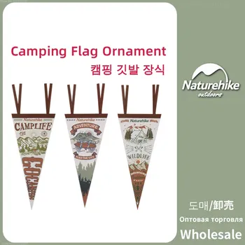 Флаг Атмосфера на лагера В природата Триъгълни Войлочный Флаг, Обзавеждане за палатки, Окачен Флаг, Украса за пикник, знамето на