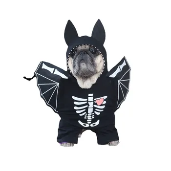 Хелоуин Смешни Pet Bat Wings Standing Clothes Fighting Cat Dog Прилеп Transformation Designer Пет Дрехи дрехи за кучета йорк