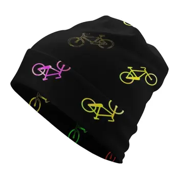 Цветни Вело-шапки-Бини, Класически Велосипедни възли шапки с принтом, Улични топли шапки Унисекс за възрастни, Есенни модни шапки-абсорбатори, подарък