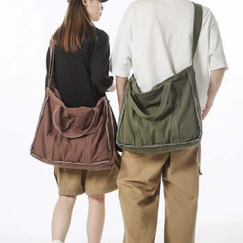 Чанта за през рамо в стил харадзюку, дамски лека чанта за пощальона, проста училищната чанта на едно рамо, ежедневна чанта в японски стил 517D