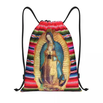 Чанта от съвсем малък на Дева мария от Гуадалупе Virgen Maria Zarape за тренировки, Раници за йога, Католическата чанта за спорт, Раница за фитнес зала