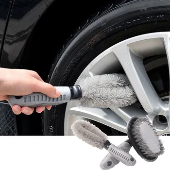 Четка за измиване на гуми Четка за джантата на колелото Четка за отстраняване на прах с багажника на мотоциклет Инструмент за подробна почистване на Инструменти за почистване на автомобила