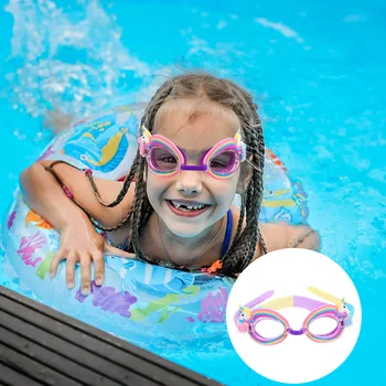 детски очила за плуване, очила за плуване със защита от замъгляване, UV-защита, водоустойчив очила с детски очила за плуване за