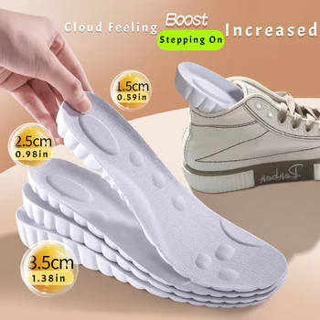 невидими стелки, увеличаване на растежа на 1,5-3,5 см, Супер меки спортни обувки от пяна EVA с ефект на паметта, Стелки за краката, Амортизирующая подметка за обувки