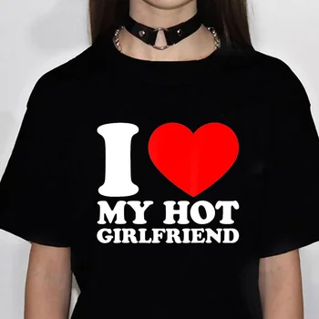 обичам приятелката си тениска дамски графична тениска за момичета аниме harajuku дизайнерски дрехи