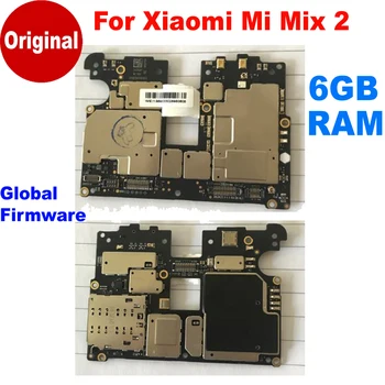 Оригиналната дънна Платка За Xiaomi Mi MIX 2 MIX2 Global ROM Схеми на Фърмуера Пълни с Чипове Такса за Такса за картата Гъвкав Кабел за телефон